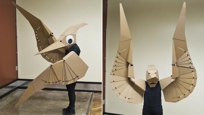 Cardboard Pterodactyls Are The Perfect Jurassic World Halloween Costumes