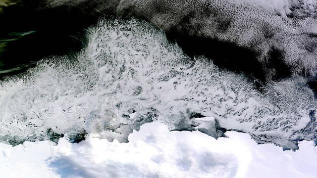 Antarctica’s Sea Ice Looks Like The Swirling Surface Of Your Coffee
