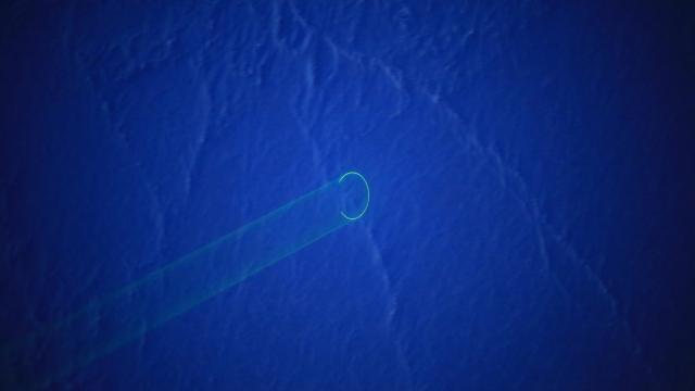 A Rare Look At The Laser Beam NASA Uses To Scan For Sea Ice