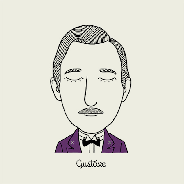 Illustrations Of Characters From Wes Anderson Movies