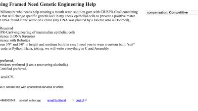 This Craigslist Ad For A Genetic Engineer Is Pure Wonderful Madness