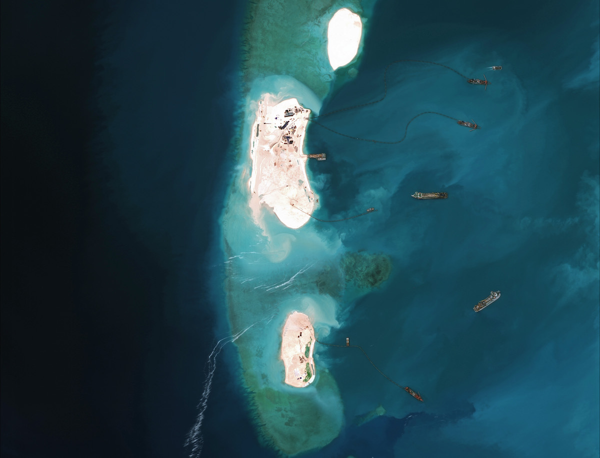 Incredible Satellite Images Show China Building Artificial Archipelago
