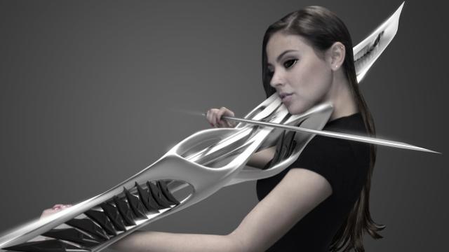 3D Printed Violin Looks Like A Klingon Weapon 