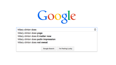 What Hillary Clinton Does, According To Google Autofill
