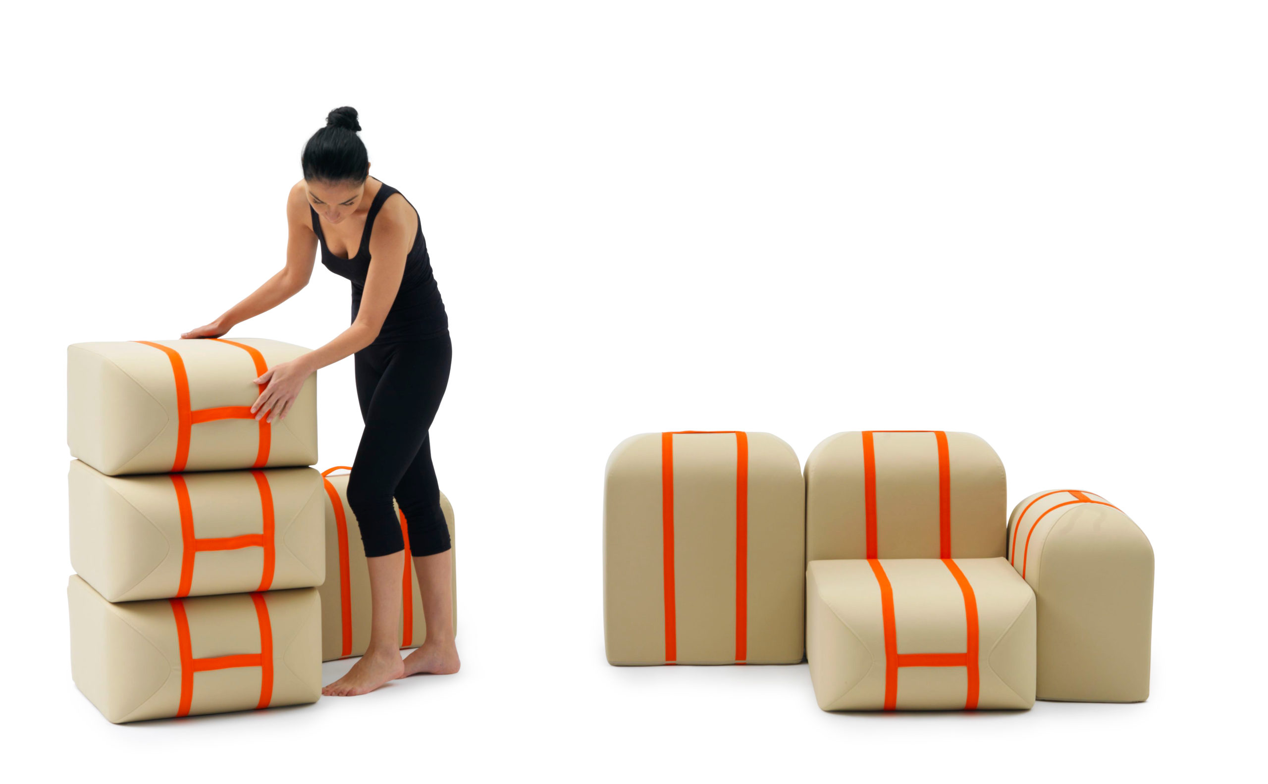 This Shape-Shifting Couch Stacks Itself Like Suitcases