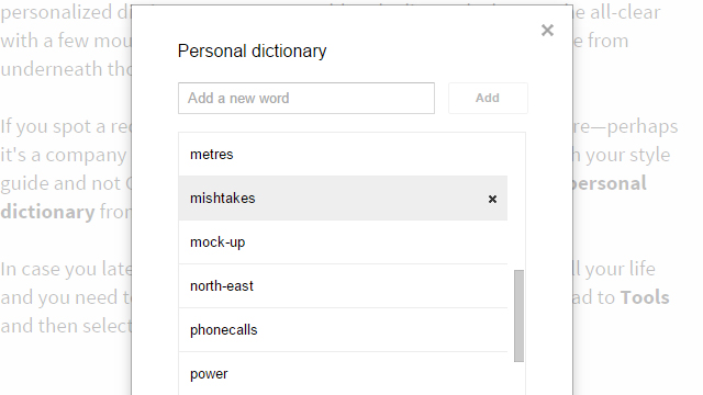 How To Add (And Remove) Words From Your Google Docs Spell Checker