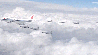 China’s ‘Air Force One’ Escorted By 8 Fighter Jets In Cool Video