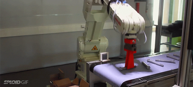 Simple Robot Arm Is Hilariously Efficient At Packing Up Bolts In A Box