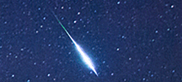 Meteor Streaks Across The Sky And Leaves A Trail In The Shape Of A Z