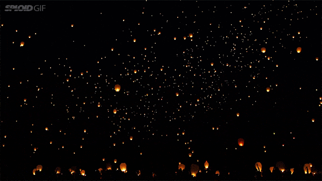 Watching Lanterns Fly Up Into The Night Sky Is Awe-Inspiring