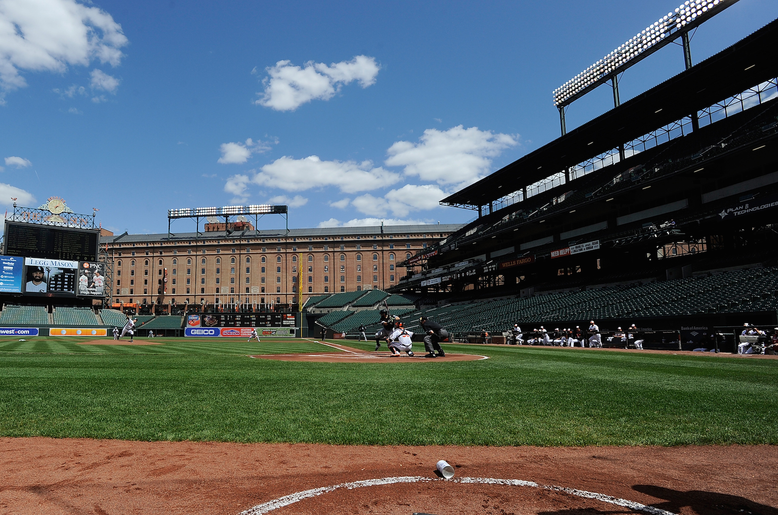 Photos: An Empty Stadium Hosts MLB Baseball Game