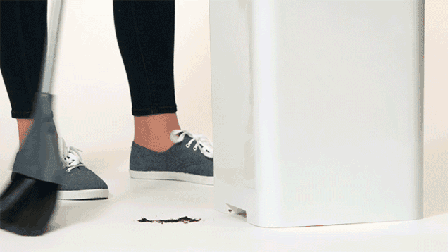 A Garbage Can With A Vacuum Just Made Dustpans Obsolete