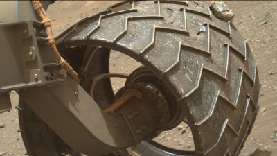 Curiosity Has A Rock Wedged In Its Wheel