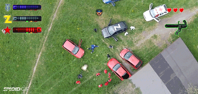 Old-School Top-Down View Of Grand Theft Auto Recreated In Real Life