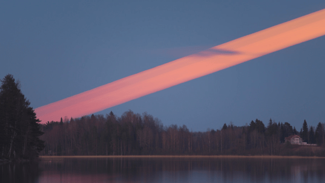 Beautiful Moon Trail Photo Reveals A Red Streak Across The Sky