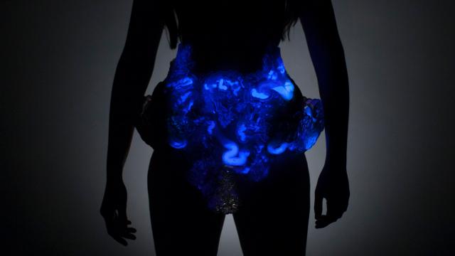These 3D-Printed Pants Are Glowing Because They’re Full Of Bacteria