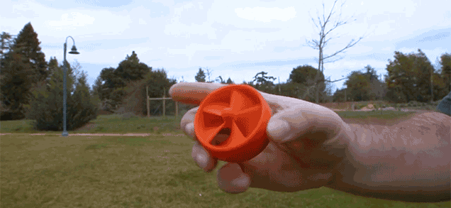 3D-Print This Flying Toy You Launch From A High-Speed Spinning Dremel
