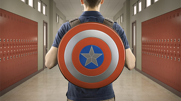 Hunt Hydra At Your High School With A Captain America Shield Backpack