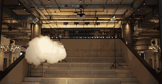 How This Artist Uses A Climate-Controlled Room To Make Indoor Clouds