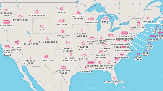 This Map Shows The Most Popular Unique Foods In Each US State