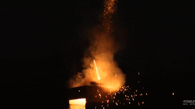 Watch 300 Rockets Get Fired Off All At The Same Time