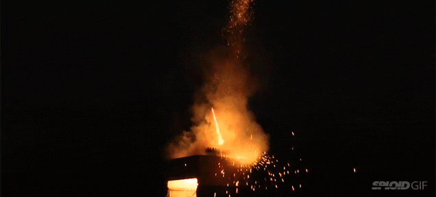 Watch 300 Rockets Get Fired Off All At The Same Time
