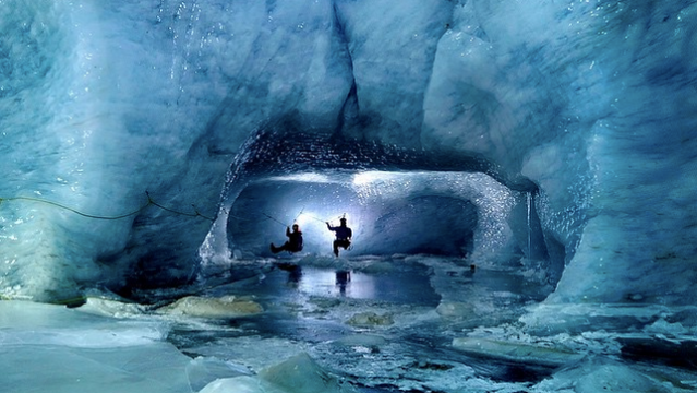 Being Inside An Ice Cave Inside A Glacier Looks Absolutely Stunning