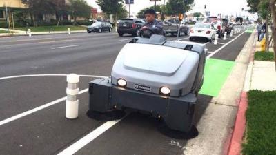 Look At This Cute Street Sweeper Just For Bike Lanes