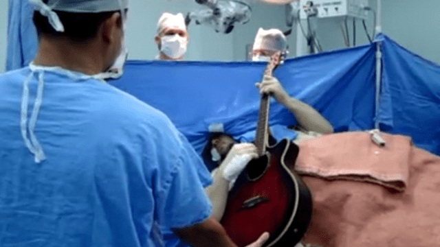 Patient Jams Out During His Own Brain Surgery