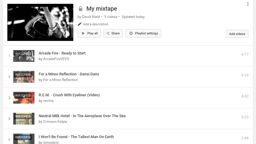 Create A YouTube Playlist As A Modern-Day Mixtape