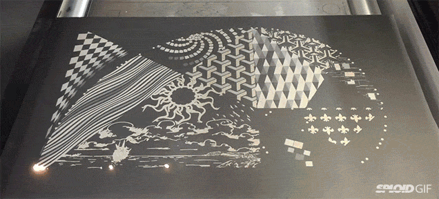 Watch An Incredible Laser Beam Zap Out Art At Blazing Speeds
