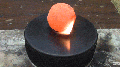 Indestructible Hockey Puck Survives Liquid Nitrogen And Hot Nickel Ball
