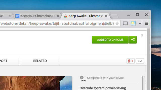 Keep Your Chromebook Screen Awake With This Add-On
