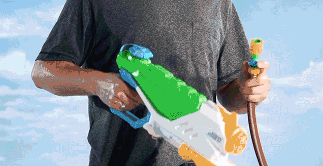 The First Hose-Connected Super Soaker Blasts An Infinite Stream Of Water