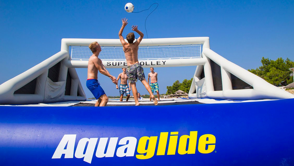 A Giant Inflatable Volleyball Court Saves You From Playing On Hot Sand