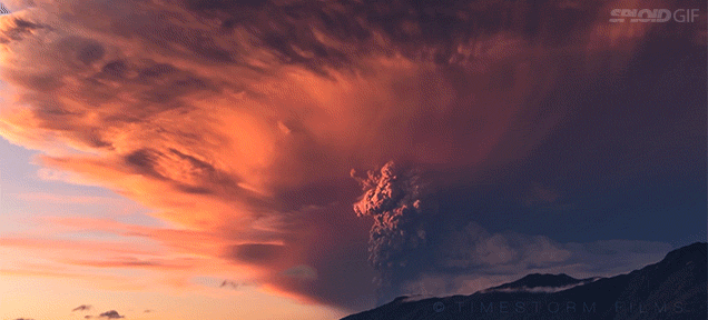 Gorgeous 4K Footage Of A Volcano Erupting