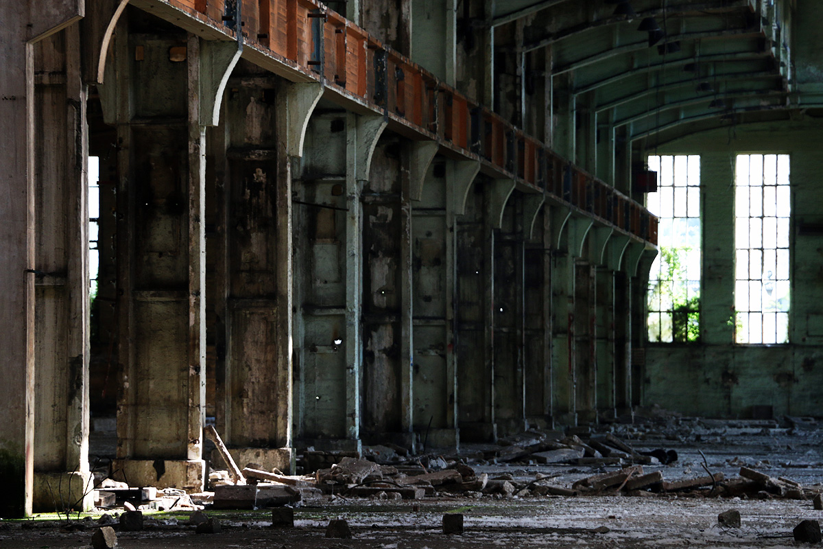 Abandoned Shipyard Halls Look Magical After Heavy Rain
