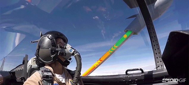 F-15 Jet’s Aerial Refuelling From The Jet’s Point Of View