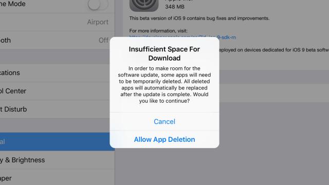 iOS 9 Will Delete Apps To Make Room For Updates