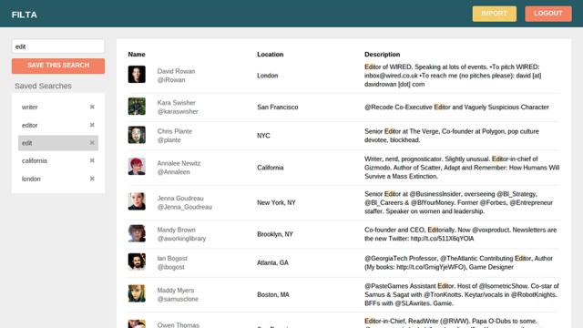 Use Filta To Search The People You Follow On Twitter