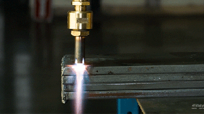 Watch An Oxy-Gasoline Liquid Fuel Torch Cut Through Metal