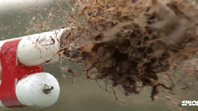 Shooting Brown Sludge From A Cannon In Slow Motion Is So Much Gross Fun