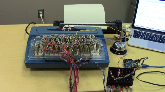 Crazy Hacked Typewriter Is Now A Percussive Printer