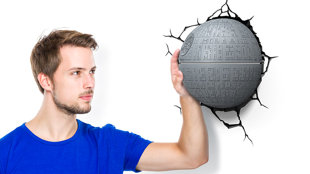 The Death Star Crashing Through Your Wall Makes For A Great Night Light