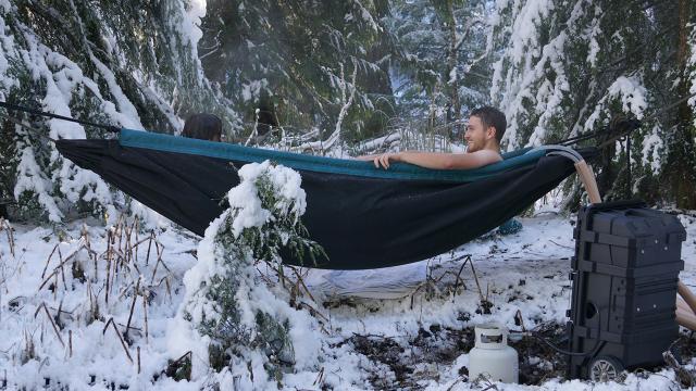There Will Never Be Anything More Relaxing Than A Hot Tub Hammock