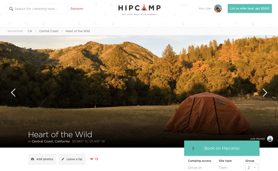 Hipcamp Wants To Be Airbnb For Camping