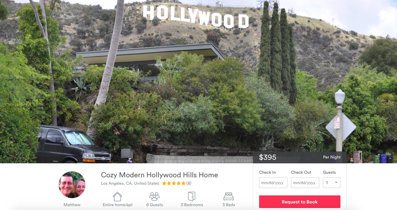 LA Residents Try To Hide Hollywood Sign From Tourists, Except On Airbnb