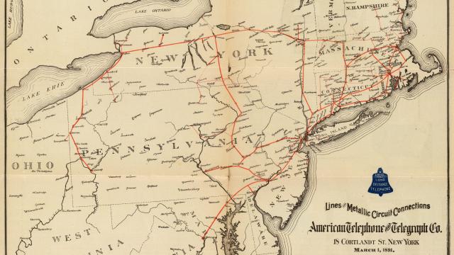 A Stunning Map Of AT&T’s Phone Network From 1891