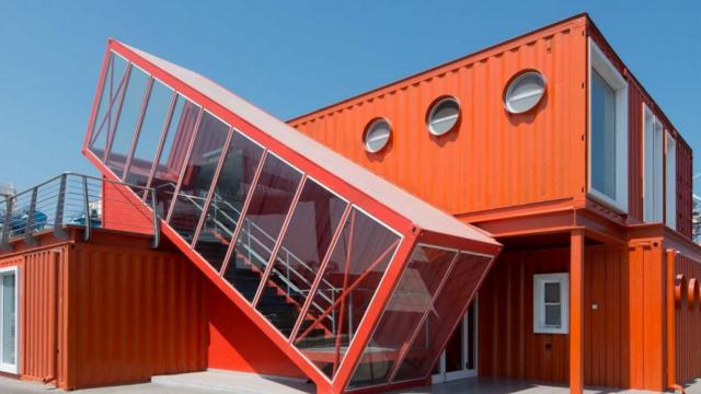 Shipping Container Offices Are Right At Home On An Industrial Seafront