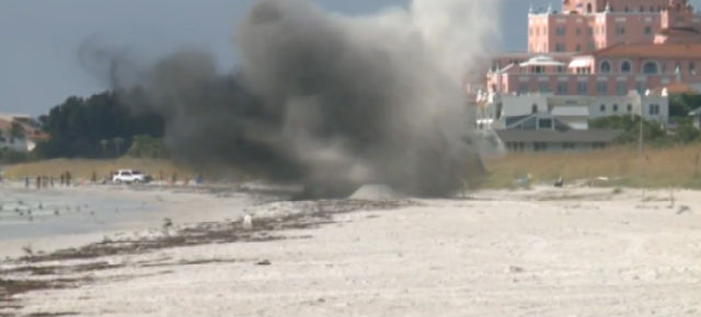 Old WWII Bomb Blown Up After Washing Ashore On A Florida Beach 